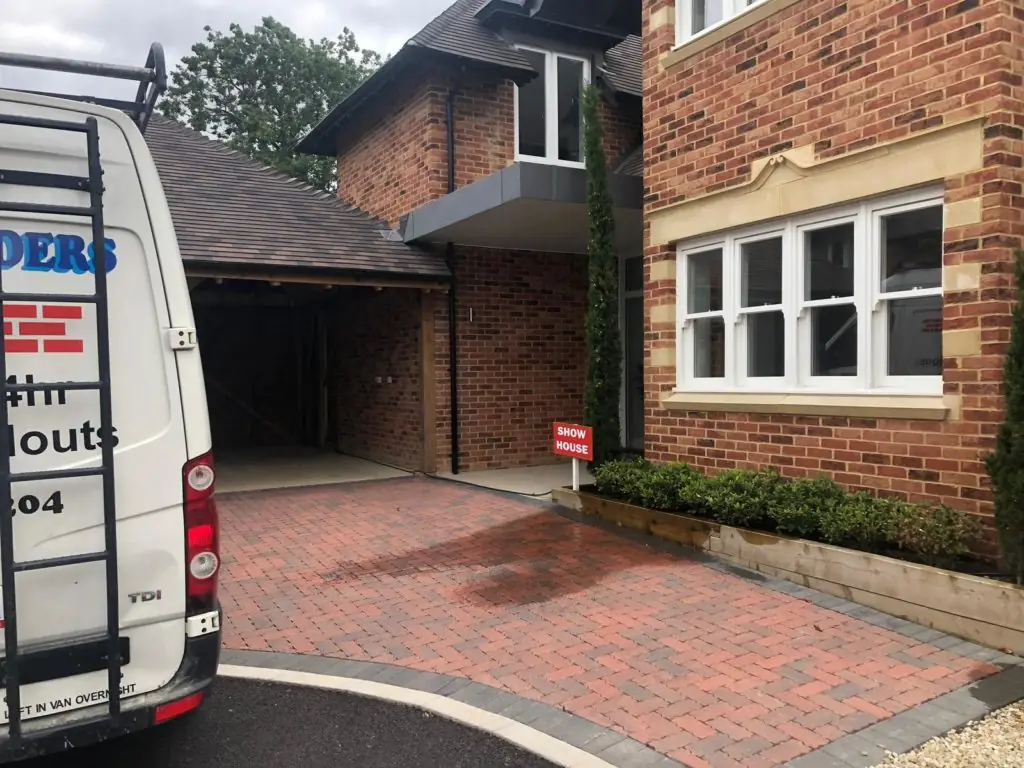 Completed extended property in Oxford with new frontage and driveway